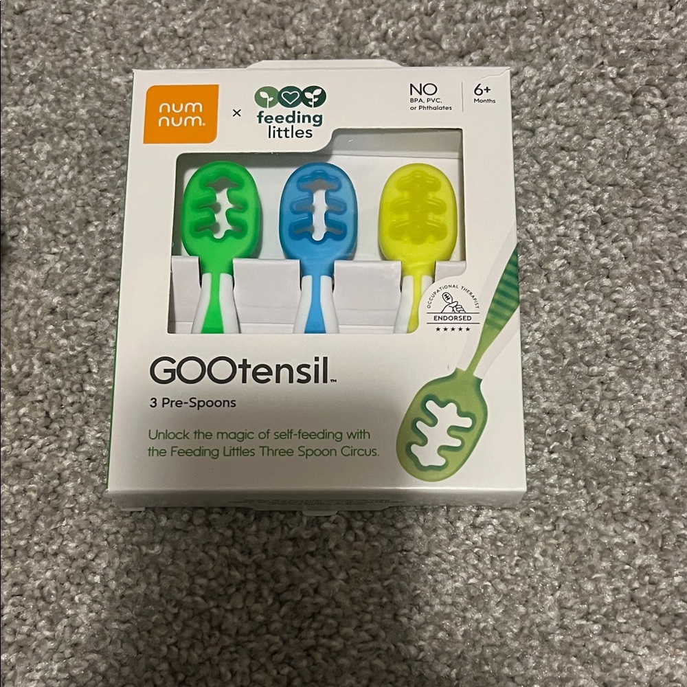 Feeding Littles 3 Pre-Spoons Set - Green, Blue, Yellow